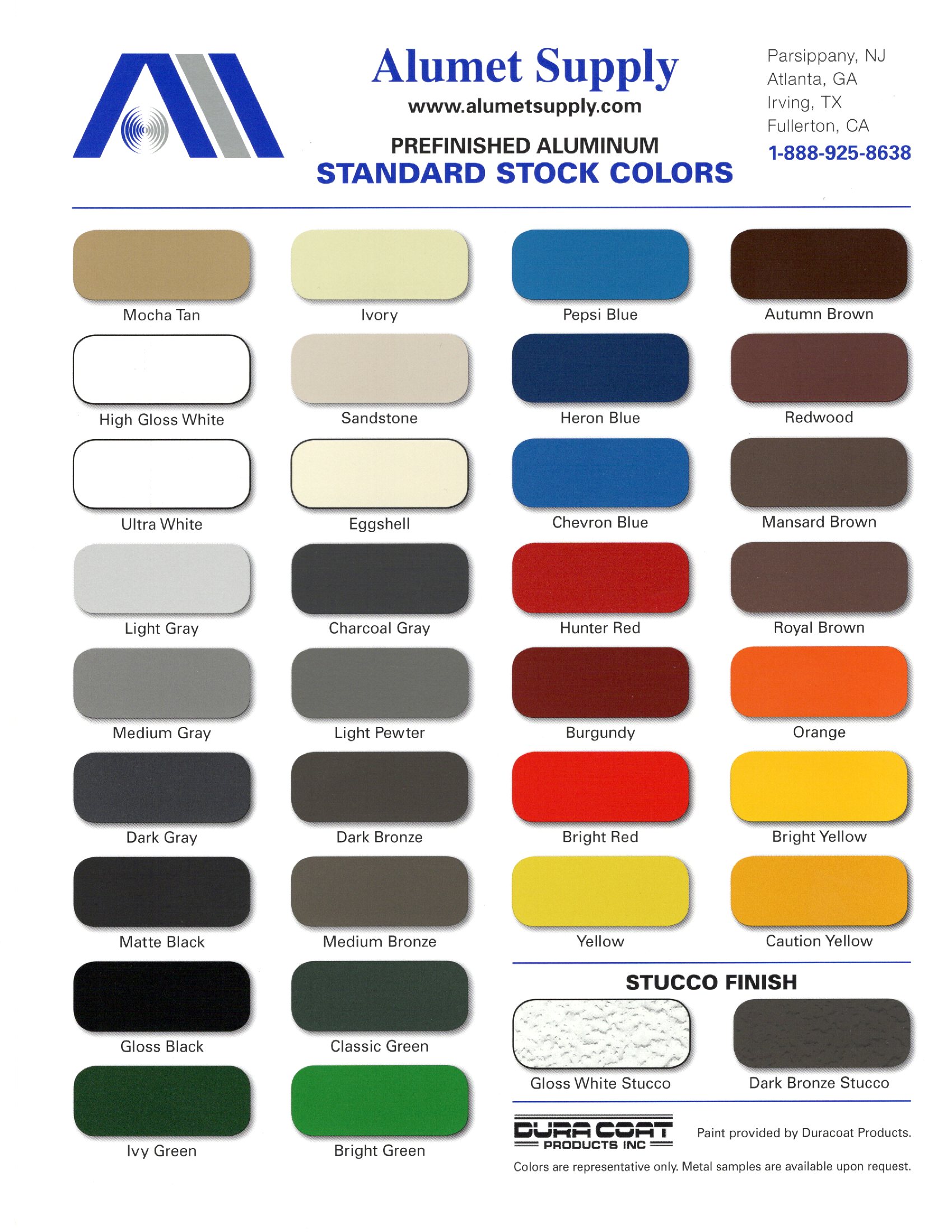 Aluminum Color Chart Sign Source USA